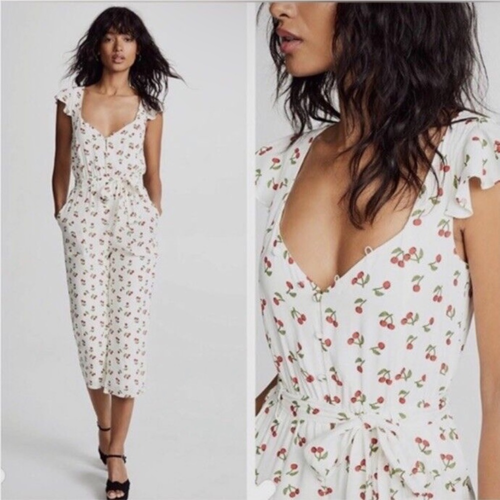 For Love And Lemons Cherries Jumpsuit size XS